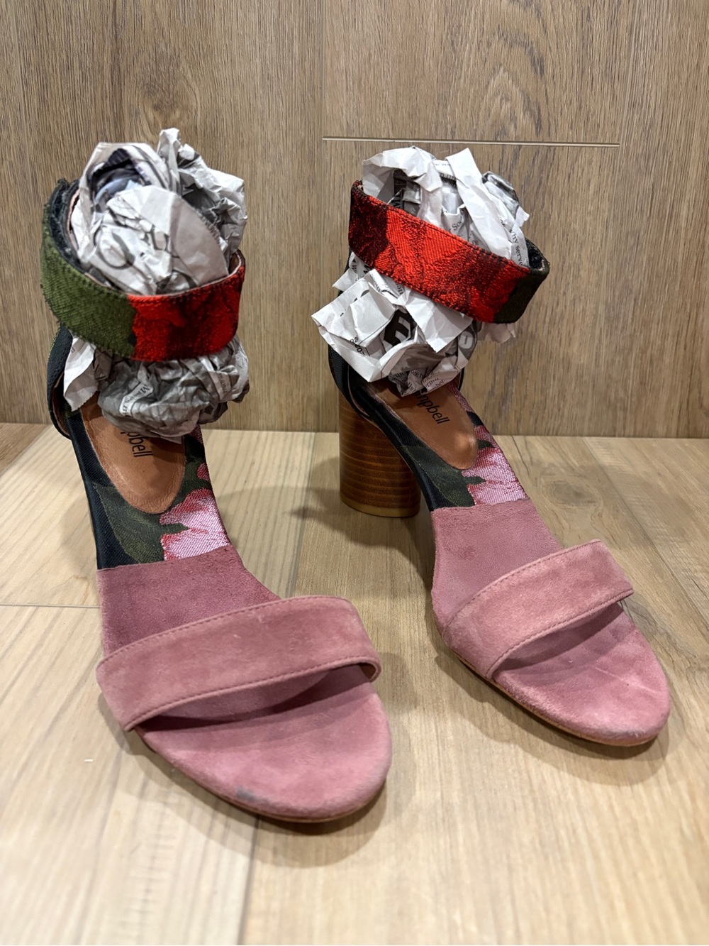 Jeffrey Campbell Purdy Block Heels Anthropologie size 8 Suede Raspberry